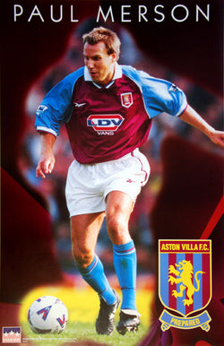 Paul Merson "Action" Aston Villa FC Football Soccer Poster - Starline Inc. 1998