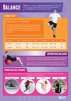 Physical Education BALANCE Professional Fitness Wall Chart Poster - Posterfit