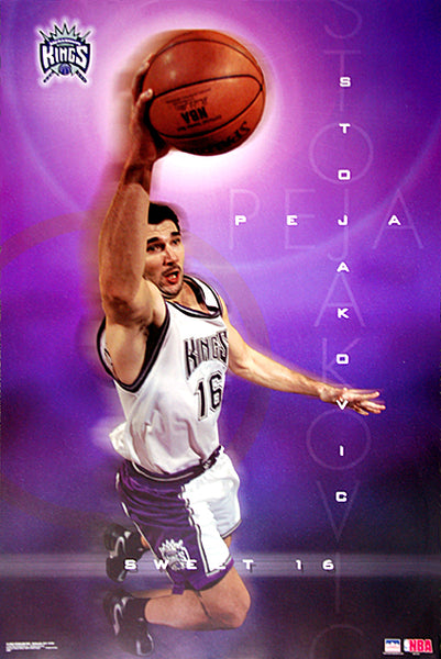 Peja Stojakovic "Sweet 16" Sacramento Kings NBA Basketball Poster - Starline 2002