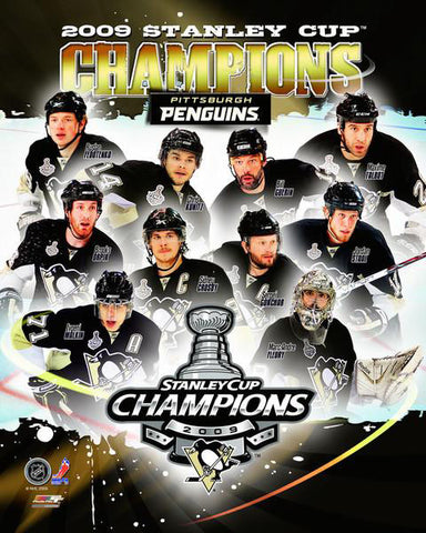 Pittsburgh Penguins 2009 Stanley Cup Champions 10-Player Commemorative Premium Poster - Photofile
