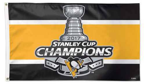 Pittsburgh Penguins 2017 NHL Stanley Cup Champions DELUXE 3'x5' Team F ...