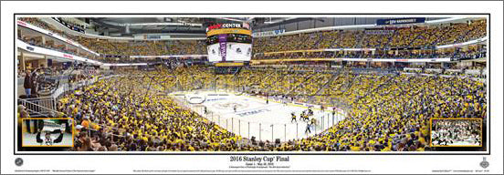 Pittsburgh Penguins Consol Energy Center 2016 Stanley Cup Game 1 Panoramic Poster Print
