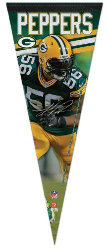 Julius Peppers "Signature Series" Green Bay Packers Premium Felt Collector's Pennant - Wincraft