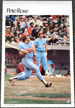 Pete Rose "Superstar" Philadelphia Phillies Vintage Original Poster - Sports Illustrated by Marketcom 1979