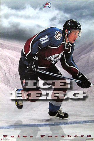 Peter Forsberg "Ice Berg" Colorado Avalanche Poster - Costacos 1997