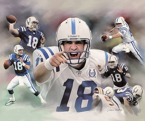 Peyton Manning "Gridiron Master" Indianapolis Colts Premium Poster - Wishum Gregory