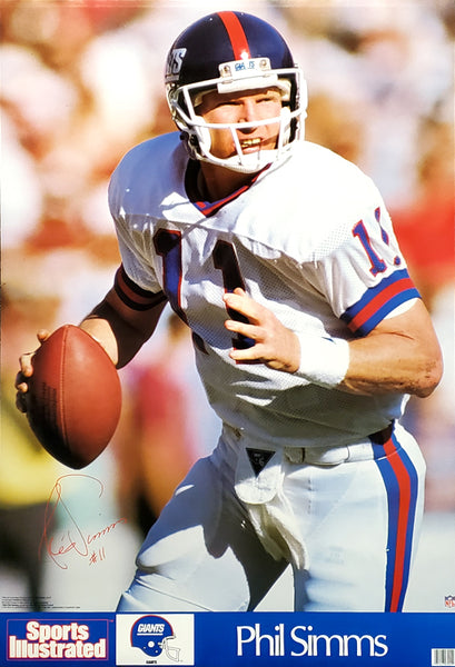 Phil Simms NFL Action Signature Series New York Giants QB Poster - Marketcom/S.I. 1989