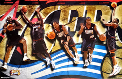 Philadelphia 76ers "Starting 5" Poster (Iverson, Mutombo, Coleman, McKie, Snow) - Costacos 2002