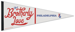 Philadelphia 76ers "Brotherly Love" 2022-23 City Edition Official NBA Basketball Premium Felt Pennant - Wincraft