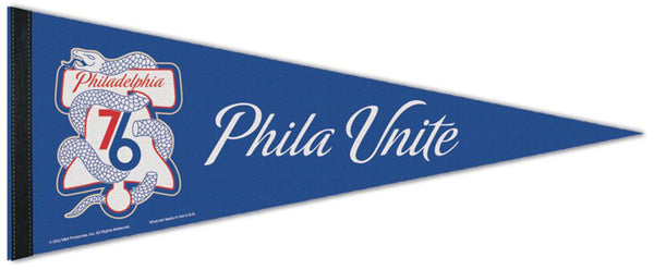 Philadelphia 76ers "Phila. Unite" (Snake Logo) NBA Basketball Premium Felt Pennant - Wincraft