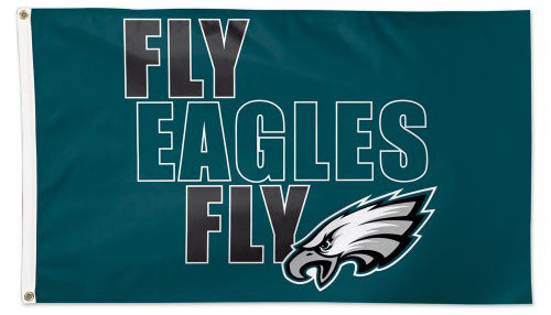 Philadelphia Eagles FLY EAGLES FLY Official NFL Football Team Logo Deluxe-Edition 3'x5' Flag - Wincraft Inc.