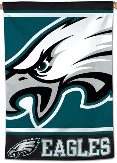 Philadelphia Eagles Logo-Style Official NFL Team 28x40 Wall BANNER - Wincraft Inc.