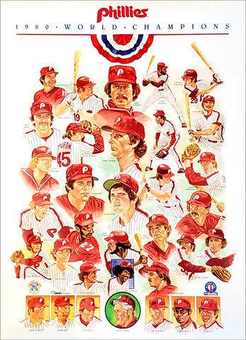 Philadelphia Phillies 1980 World Series Champions Commemorative Team P –  Sports Poster Warehouse