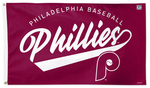 Philadelphia Phillies 1970s-1980s-Style Official Deluxe-Edition MLB 3'x5' Flag - Wincraft Inc.