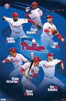 Philadelphia Phillies "Super Six" (2011) MLB Baseball Action Poster - Costacos Sports