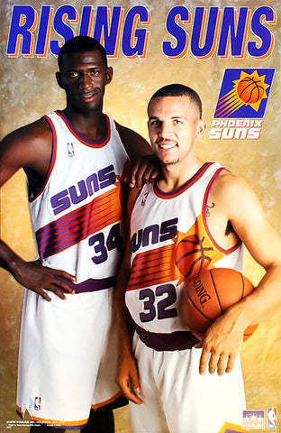 Jason Kidd and Antonio McDyess "Rising Suns" Phoenix Suns NBA Action Poster - Starline 1997