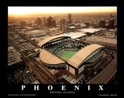 Arizona Diamondbacks Chase Field, Phoenix "From Above" Poster Print - Aerial Views 2005