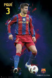 Gerard Pique "SuperAction" (2011) FC Barcelona Poster - G.E. (Spain)