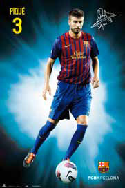 Gerard Pique "Signature Series" FC Barcelona 2011/12 Poster - G.E. (Spain)