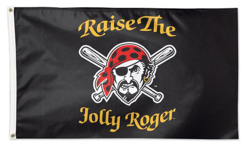 Pittsburgh Pirates "Raise the Jolly Roger" Official MLB Baseball 3'x5' DELUXE Banner Flag -Wincraft