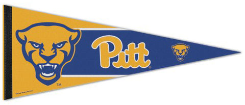 University of Pittsburgh Pitt Panthers "Scowling Cat" NCAA Team Premium Felt Collector's Pennant - Wincraft Inc.