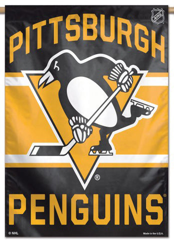 Pittsburgh Penguins Official NHL Hockey Team Premium 28x40 Wall Banner - Wincraft Inc.