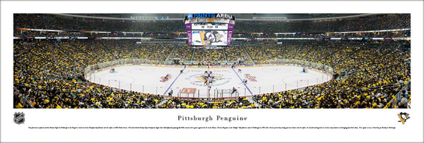 Pittsburgh Penguins PPG Paints Arena NHL Game Night Panoramic Poster (2017) - Blakeway Worldwide