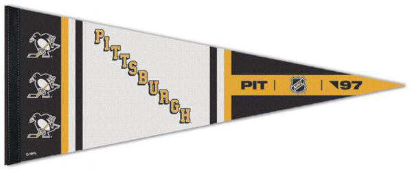 Pittsburgh Penguins "PIT '97" NHL Hockey Reverse-Retro-Style Premium Felt Collector's Pennant - Wincraft