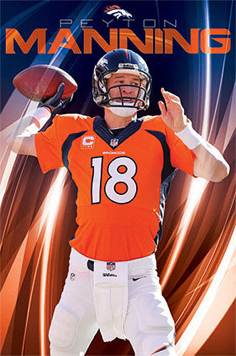 Peyton Manning Denver Broncos Super Bowl 50 Art Photo Print. 