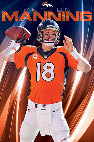 Peyton Manning "Superstar" Denver Broncos Official NFL Football Poster - Costacos 2014