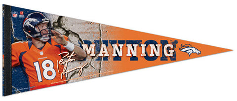 Peyton Manning "Signature" Denver Broncos Premium Felt Collector's Pennant (2012)