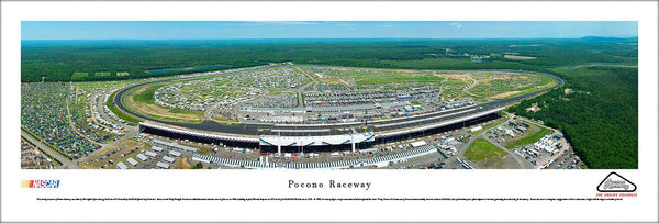 Pocono Raceway NASCAR Race Day Aerial Panoramic Poster Print - Blakeway Worldwide