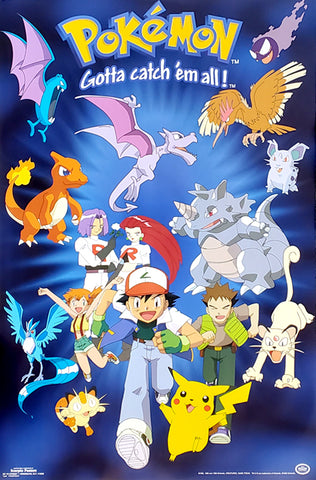 Pokemon Running to Glory Gotta Catch 'Em All Poster - Scorpio Poster –  Sports Poster Warehouse