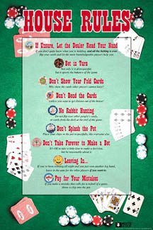Poker "House Rules" Poster - Aquarius Images
