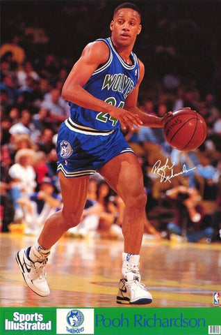 Pooh Richardson "Signature Series" Minnesota Timberwolves NBA Action Poster - Marketcom/SI 1990