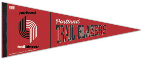Portland Trail Blazers Retro-1970s/80s-Style NBA Basketball Premium Felt Pennant - Wincraft Inc.