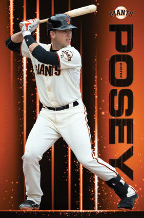 Buster Posey "Blast" San Francisco Giants Official MLB Baseball Action Poster - Trends 2016