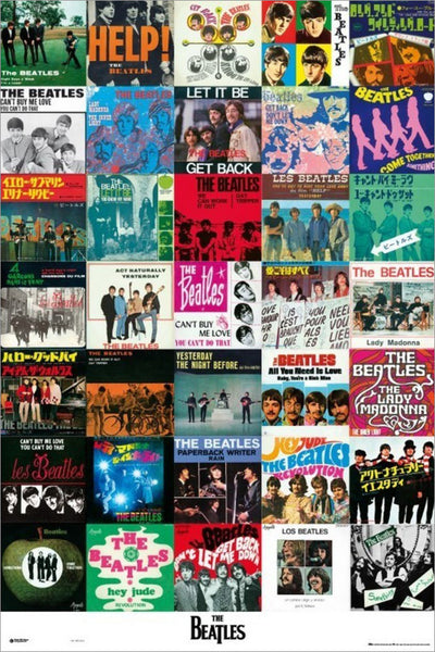 The Beatles Singles Poster (42 1960s Record Covers) - Grupo Erik