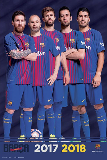 FC Barcelona "Bring It" Official Poster (Messi, Suarez, Iniesta, Pique, Busto) - Grupo Erik 2017/18