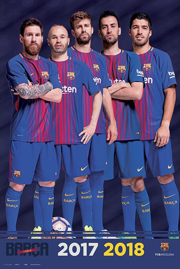 F.C. Barcelona 選手ポスター A4 版　6枚セット FC Barcelona 