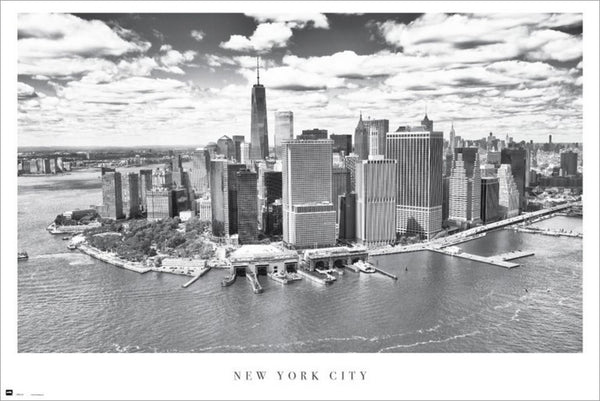 Black-and-White New City from Poster P York Sports at Warehouse Night Brooklyn HUGE Wall-Sized –