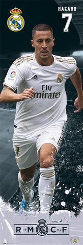 Eden Hazard "Storming" HUGE Door-Sized Real Madrid RMCF Football Soccer Poster - Grupo Erik (Spain)