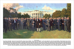 The American Presidents "South Lawn Portrait" (1789-2017) Premium Poster Print - Patriart USA