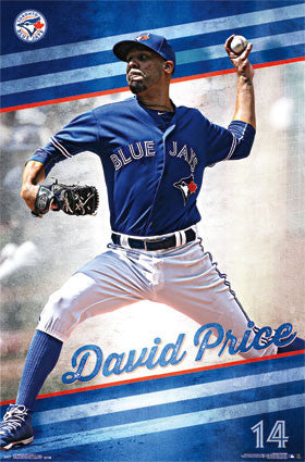 David Price "Brilliant in Blue" Toronto Blue Jays MLB Action Poster - Trends International 2015