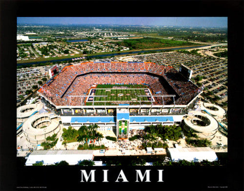 Miami Dolphins Sun Life Stadium Gameday Aerial View Poster – Sports Poster  Warehouse
