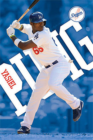 Yasiel Puig "Masher" L.A. Dodgers MLB Action Poster - Costacos Sports 2013