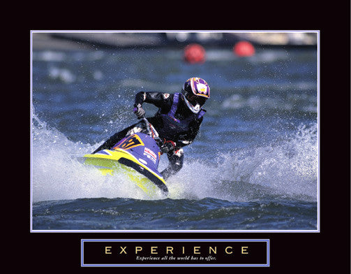 Jet Ski Racing "Experience" Motivational Poster - Front Line