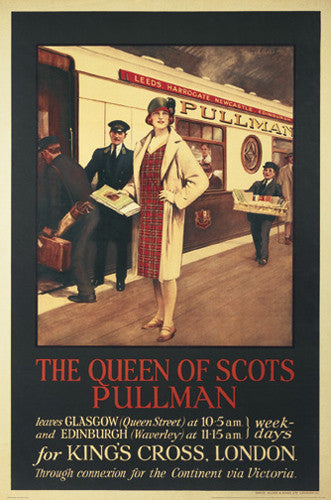 The Queen of Scots Pullman Train Vintage c.1935 Poster Reprint