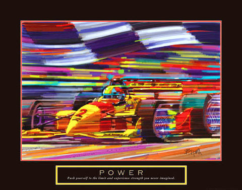 Auto Racing "Power" Motivational Poster (Formula 1) - Front Line