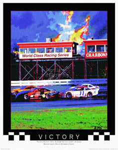 Stock Car Racing "Victory" Motivational Poster - Front Line